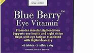 NEW NORDIC Blue Berry Eye Vitamin | Eye & Vision Support Supplement | Lutein & Bilberry | Swedish Made | 60 Count (Pack of 1)