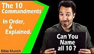 The 10 Commandments List | What are the Ten Commandments in the Bible
