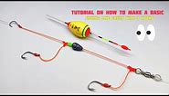Tutorial on how to make a basic fishing line easily with 3 hooks