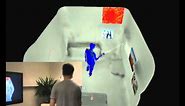 Augmenting Indoor Spaces Using Interactive Environment-aware Handheld Projectors