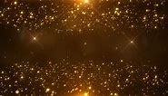 sparkling brown gold glitter lights particles celebration background loop