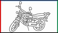 How to draw rx 100 bike step by step for beginners | Yamaha RX100 drawing