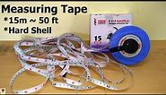 Freemans Fiber Glass 15 metre Hi-Plastika Measuring Tape Unboxing | 50 feet tape with hard body