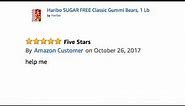 Haribo Sugar Free Classic Gummi Bears [Bizarre Amazon Reviews]