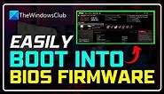 How to Boot Windows Computer Into UEFI or BIOS Firmware | Access UEFI/BIOS FIRMWARE [EASY GUIDE]