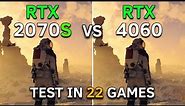 RTX 2070 SUPER vs RTX 4060 | Test In 22 Games at 1080p | 2023