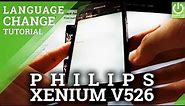 PHILIPS Xenium V526 LANGUAGE SETTINGS / Langauge & Input