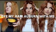 DYED MY HAIR AUBURN. 🎃🍂🧡 how I transitioned my copper hair to auburn! formula + all the details!