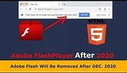flash player will no longer be supported after december 2020 || Alternative Of flash player (HTML5)