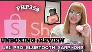 UNBOXING & REVIEW OF L21 PRO BLUETOOTH EARPHONE HEADSET WIRELESS |SHOPEE PRODUCT|MICAH MENDOZA