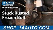 How to Remove Stuck Rusted Frozen Bolt by Heating With a Torch
