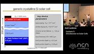 Solar Cells Lecture 1: Introduction to Photovoltaics