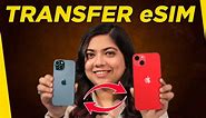 How to Transfer eSIM from one iPhone to another | Airtel, Jio eSIM transfer | GT SOS EP 10