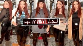 how to style VINYL LEGGINGS for CURVES *Size 16* Lookbook