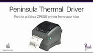 Zebra Driver for Zebra ZP505 Printer on Mac OS X