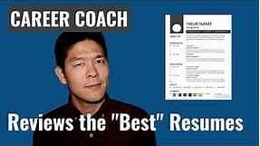 Recruiter reviews the "best" resume templates