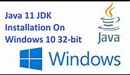 How to install Java 11 OpenJDK on Windows 10 32 bit | how to set java path in Windows 10