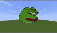 Pepe The Frog Pixel Art in Minecraft