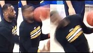 LeBron James Gets Hit in the Face With a Basketball