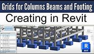 Creating Grids for Columns Beams and Footing in Revit | For Beginners