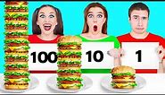 1, 10 or 100 Layers of Food Challenge by Multi DO