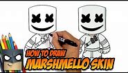 How to Draw Fortnite | Marshmello Skin | Step-by-Step