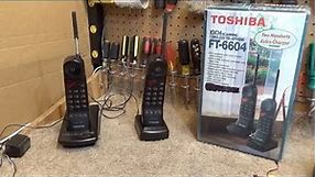 Toshiba FT-6604BK 46-49 MHz 10 Channel Scanning Dual Handset Cordless Phone | Initial Checkout
