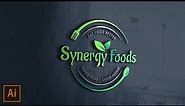 Logo design in illustrator : How to create restaurant and food logo with 3d realistic look