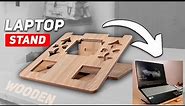 Best Adjustable Wooden Laptop stand for Laptops Unboxing & PERFORMANCE