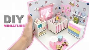 DIY Miniature Dollhouse Room #8: Nursery Room / Baby's Room | Manilature