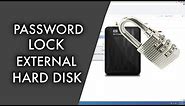 How To Password Protect External Hard Disk / Flash Drive