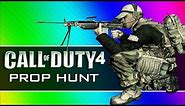 Call of Duty 4: Prop Hunt Funny Moments - First Blood, Claymore Tutorial, Yellow Crates! (CoD4 Mod)