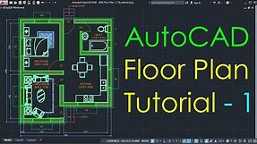 AutoCAD Simple Floor Plan for Beginners - 1 of 5