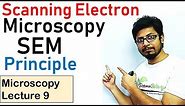 Scanning electron microscope principle working (SEM)