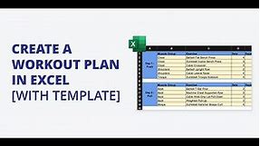 Excel Workout Template: How to Make a Workout Plan