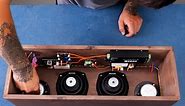 How To Make Wooden BOOMBOX Speaker with Epoxy Inlay!
