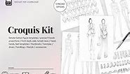 CROQUIS KIT: a collection of fashion figure templates for design and illustration, 9 heads female — amiko simonetti
