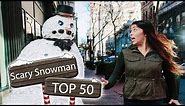 Funny Scary Snowman Hidden Camera Prank Top 50