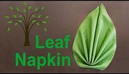 Napkin Folding Leaf Tutorial