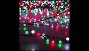 Red, Green & White Multi Function LED String Lights / Party Lights (500 Bulbs 36ft)
