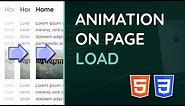 Create Transitions/Animations on Page Load with HTML & CSS - Web Design Tutorial