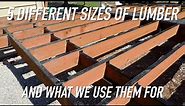 5 Different Lumber Sizes & How We Use Them || Dr Decks
