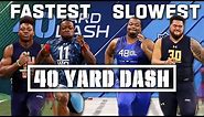 Slowest & Fastest: 40-Yard Dash Times of the 2010's!