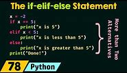 The if-elif-else Statement in Python