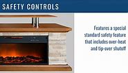 Lifesmart 60-in. Faux Stone Media Fireplace Heater with Remote Control and Timer, 3-Quartz Infrared Heat, Electric Space Heater TV Stand for Bedroom, Office, Living Room