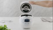 Yum Asia Panda Mini Rice Cooker With Ninja Ceramic Bowl and Advanced Fuzzy Logic (3.5 cup, 0.63 litre) 4 Rice Cooking Functions, 4 Multicooker functions, Digital LED display - 120V