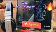 Audionic bluebeats B-888 Headphones ||Unboxing And Review ||with 1 Year warranty