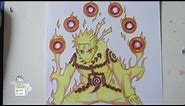 How to draw Naruto Kyuubi mode ナルト