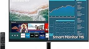 SAMSUNG M5 Series 32-Inch FHD 1080p Smart Monitor & Streaming TV (Tuner-Free), Netflix, HBO, Prime Video, Apple Airplay, Bluetooth, Built-in Speakers, Remote Included (LS32AM500NNXZA)