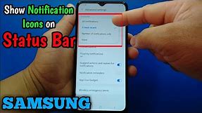 How to show notification icons on status bar in Samsung Galaxy A02